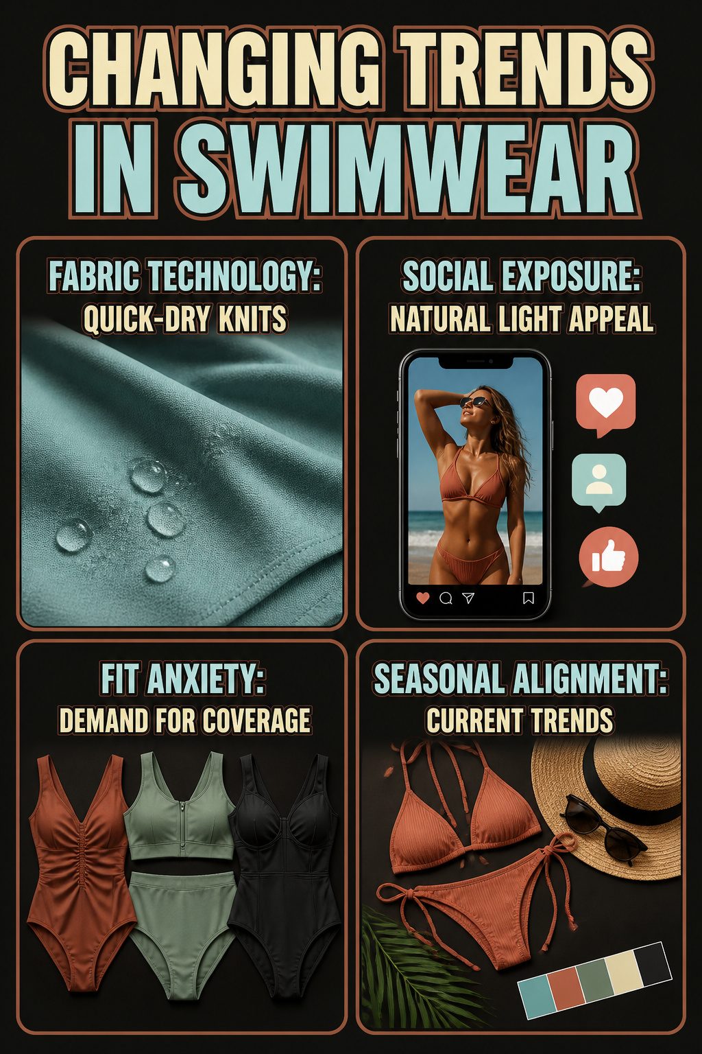 Bathing Suits: Bikinis, One-Pieces, Cover-Ups & Sizing Guide 10 A visual representation of evolving swimwear trends.