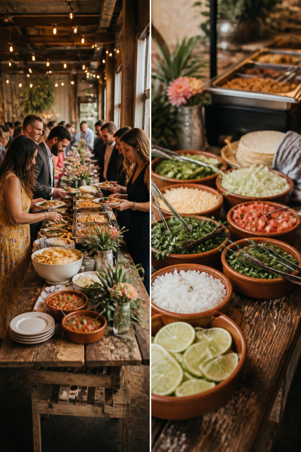 A food truck serving guests at an outdoor wedding.