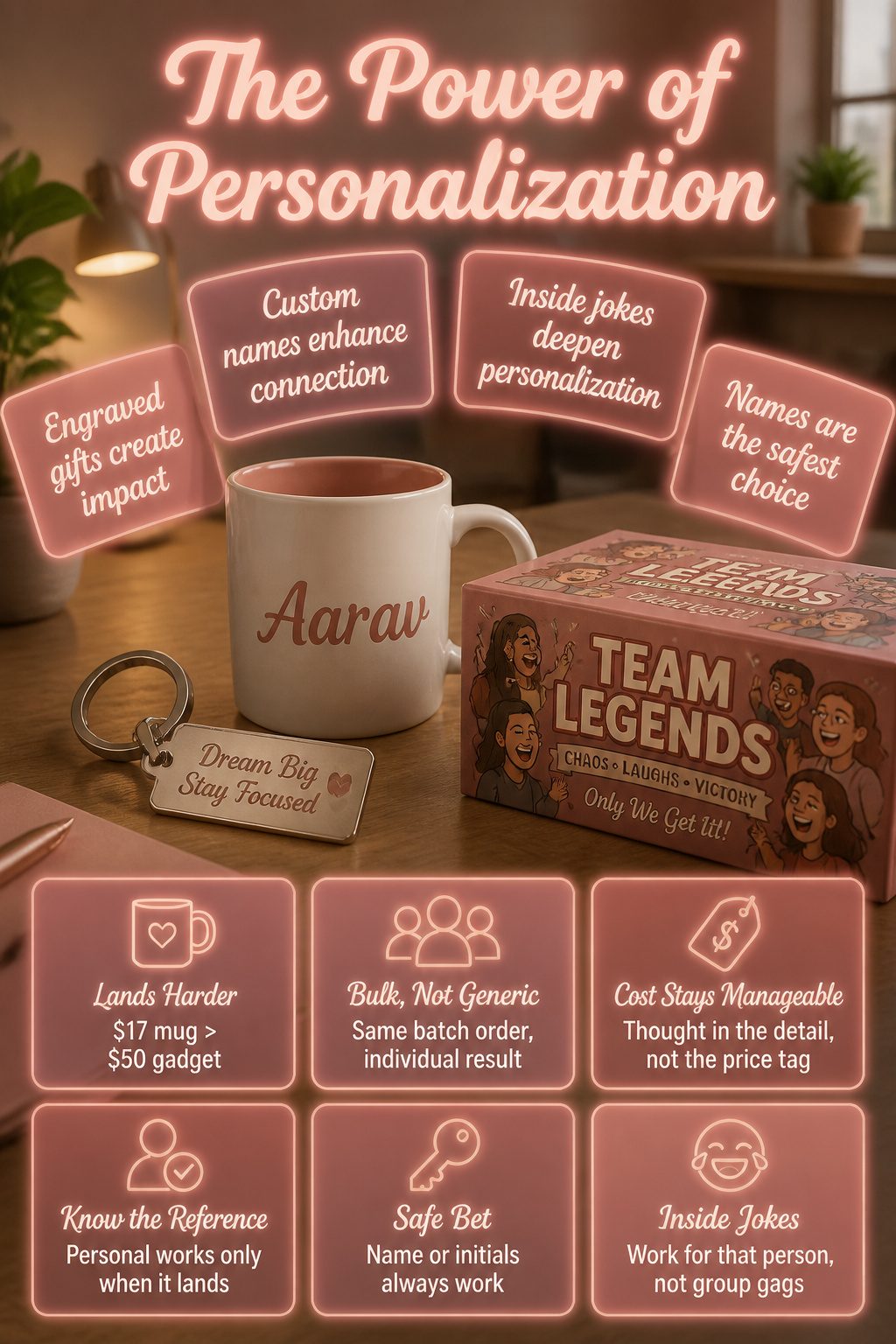 8 Thoughtful Coworker Christmas Gift Ideas for 2026 9 Customized coffee mug with a name displayed on a surface.