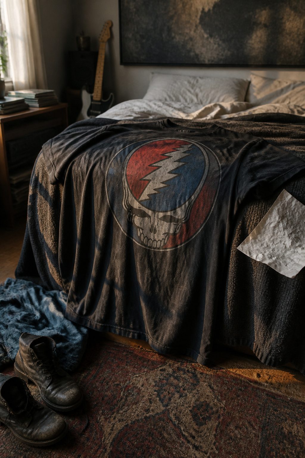 Graphic Tees: 6 Styles Worth Wearing in 2026 2 A band tee with tour date and venue details, softened from multiple washes.