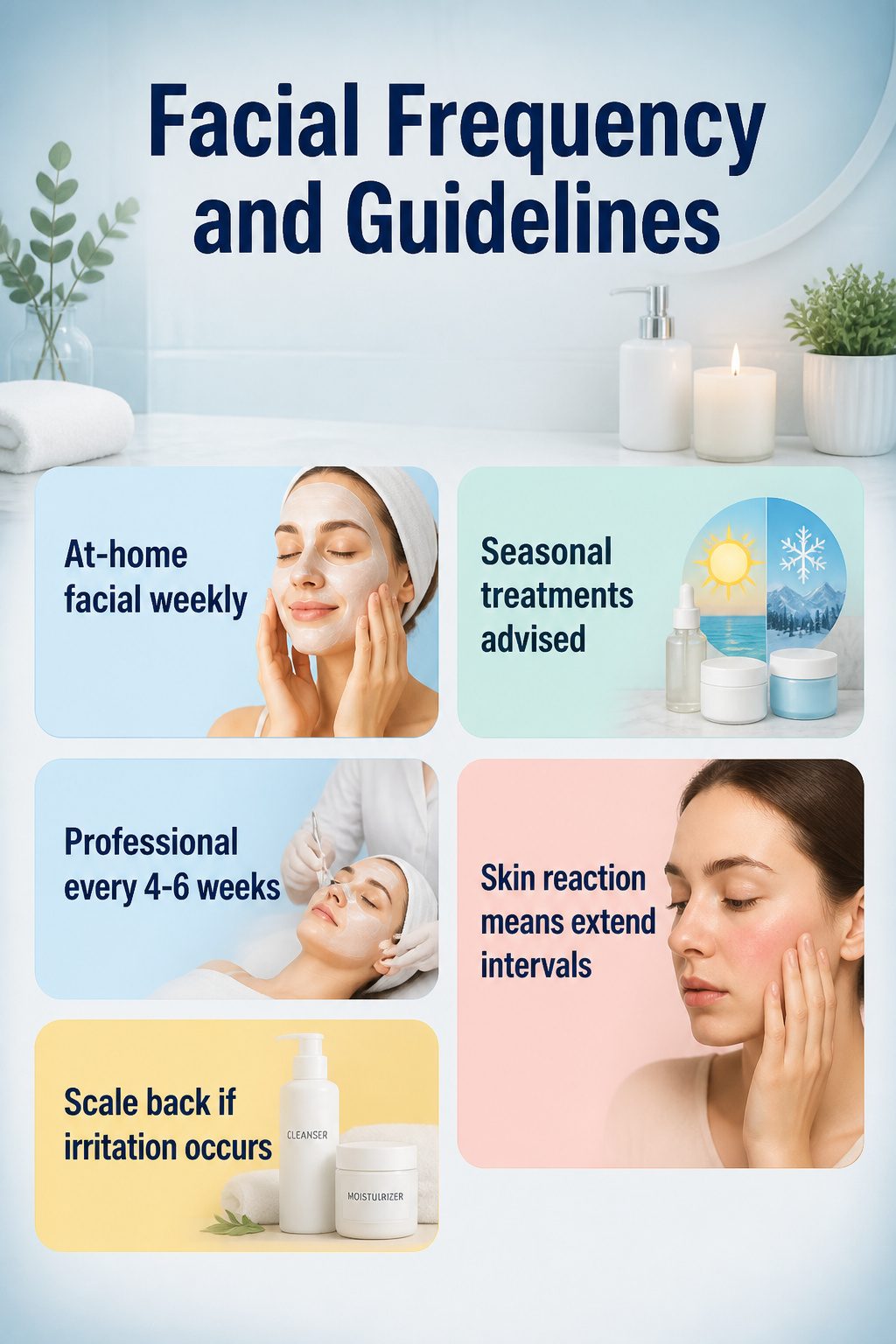 An information image detailing guidelines for facial frequency.