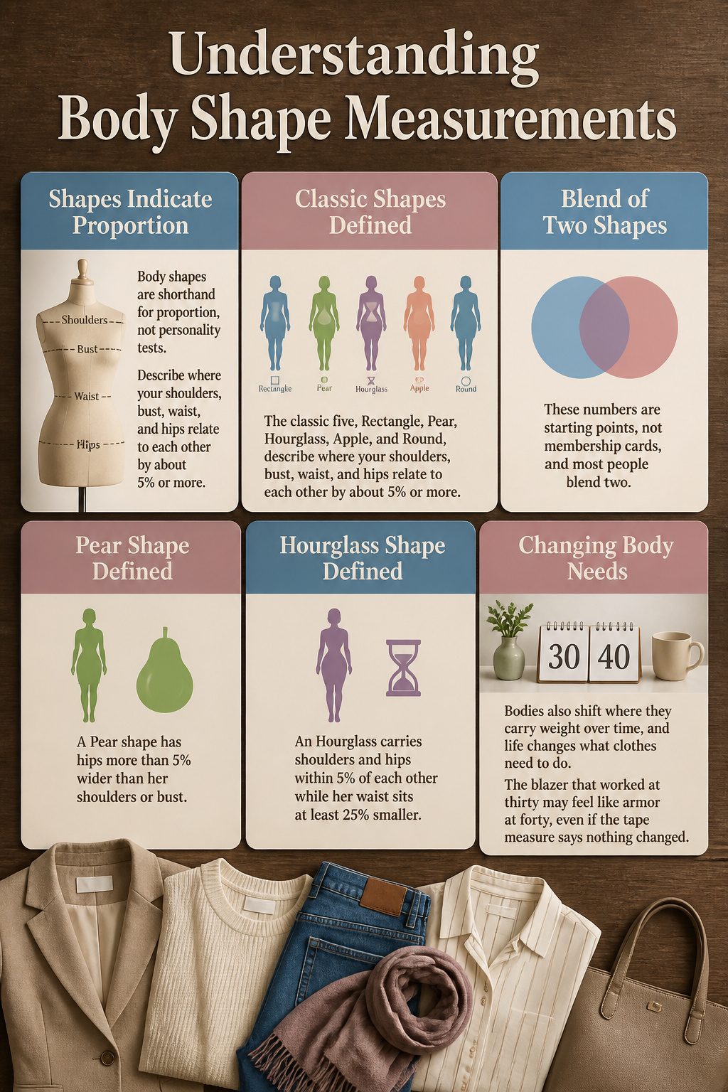 How to Dress for Your Body Type: A Practical 7-Shape Guide for 2026 13 An information image detailing body shape measurements.