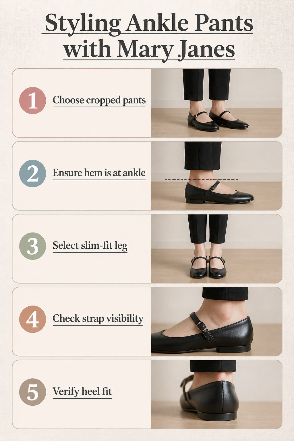 20 Mary Jane Shoes Outfit Ideas for Easy Spring 2026 Style 22 Styling tips for ankle pants with flat Mary Jane shoes.