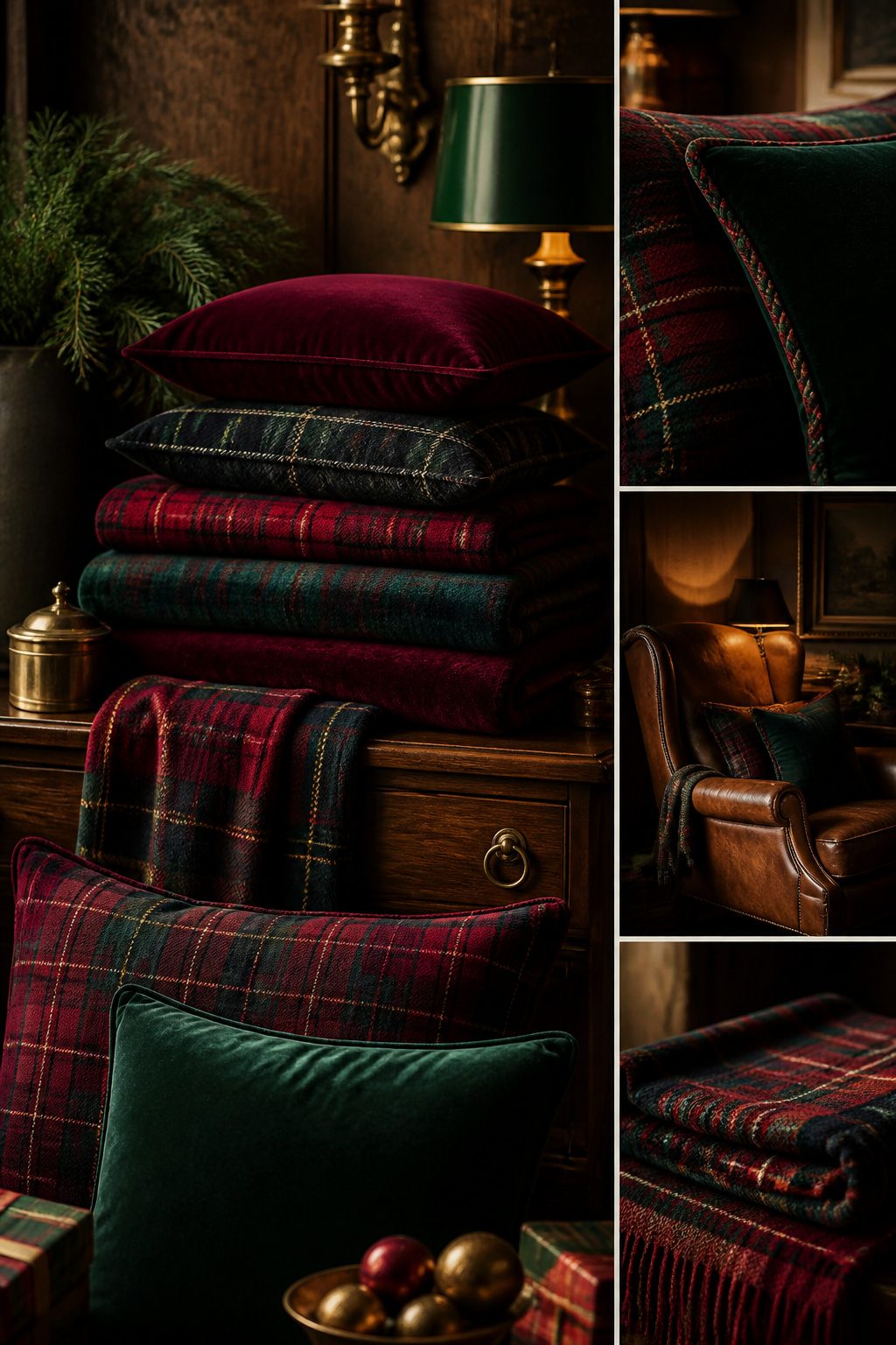 7 Ralph Lauren Christmas Outfit Ideas for 2026 8 Tartan plaids and velvet textures representing Ralph Lauren's Christmas aesthetic.